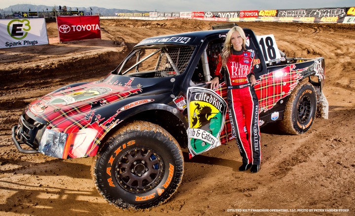 Corry Weller with her #18 truck